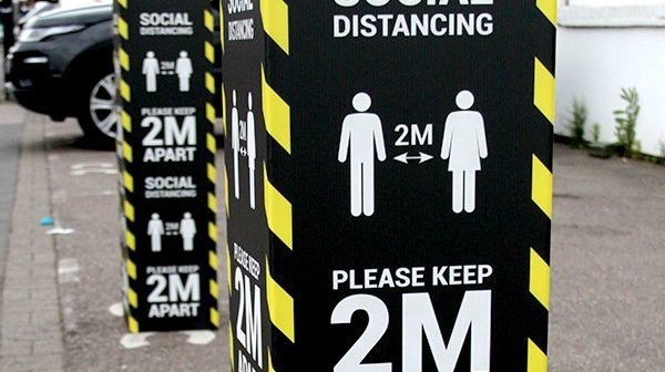 Social Distancing Bollard Covers