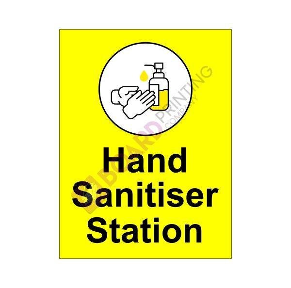 Hand Sanitiser Station Signage – 450mm x 600mm – 5mm Foamex