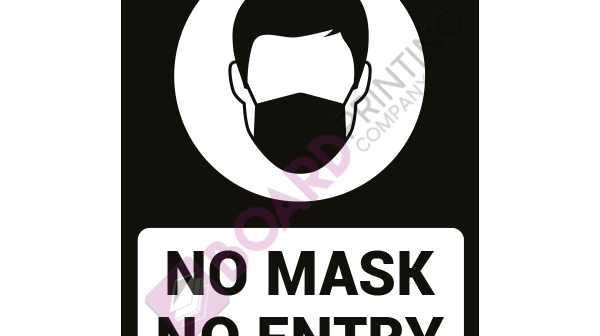 Face Mask Signage Design 4 – 450mm x 600mm – 5mm Foamex