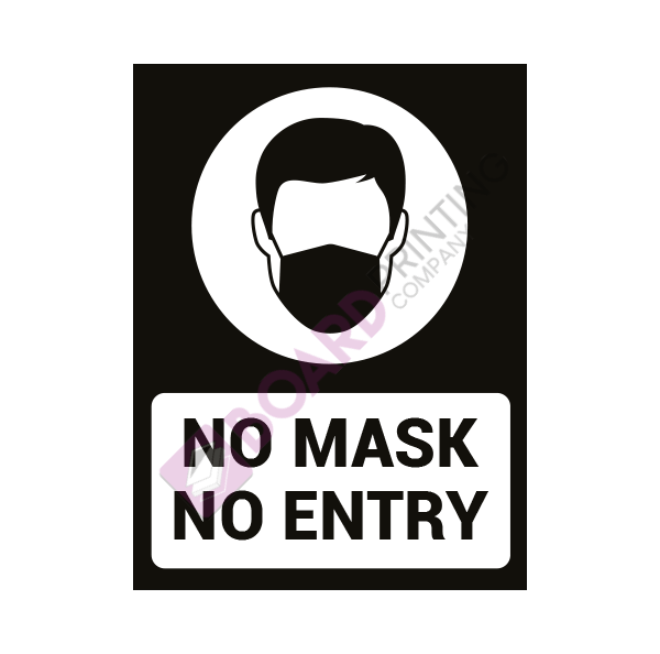 Face Mask Signage Design 4 – 450mm x 600mm – 5mm Foamex