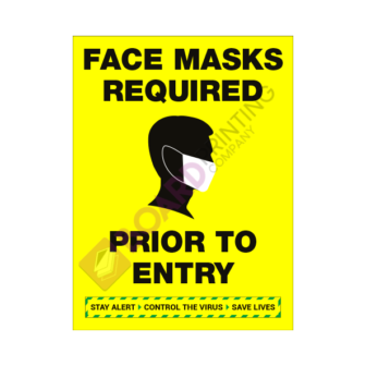 Face Mask Signage Design 5 – 450mm x 600mm – 5mm Foamex