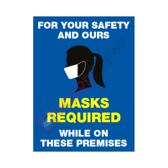 Face Mask Signage Design 6 – 450mm x 600mm – 5mm Foamex