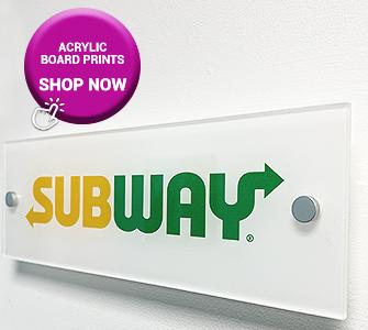 subway acrylic board printing